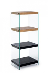 [B0734004] Libreria 4P Line Wood Nero  