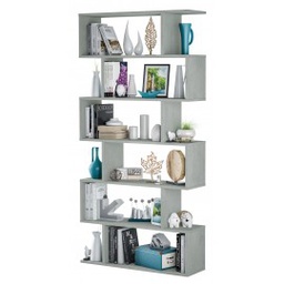 [CAP96406] Libreria da arredo divisorio  cm 80X25X192H CEMENTO