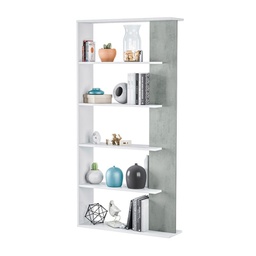 [CAP96408] Libreria design aperta bianco cemento cm 90 x 25 x 180 h