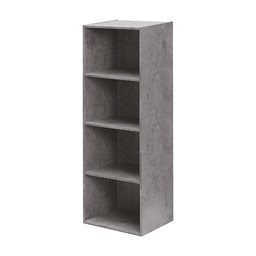 [8056157803386] Libreria in legno 4 ripiani scaffale Cemento L 40 x H 29 x H 132 cm