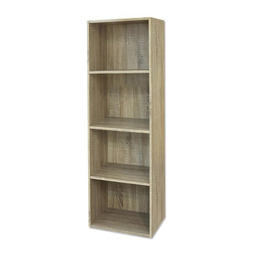 [8056157803393] Libreria in legno 4 ripiani scaffale Rovere L 40 x H 29 x H 132 cm