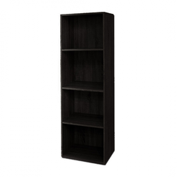 [8056157803416] Libreria in legno 4 ripiani scaffale Wengè L 40 x H 29 x H 132 cm