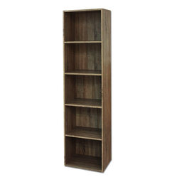 [8056157803423] Libreria in legno 5 ripiani scaffale Noce L 40 x H 29 x H 172 cm