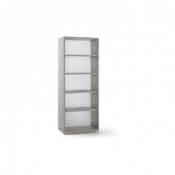[ODB351CEK] Libreria moderna in melaminco quattro ripiani a giorno Cemento DOUBLE 71x41x h182 cm