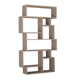 [FZ96937] Libreria orizzontale bifacciale tortora Karmato   96x25,5xh.168,5 cm cm (KARMATOTORTORA-MKT02131507)