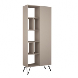 [FZ96929] Libreria tortora con anta Jedda 80,6x29.6xh.191 cm