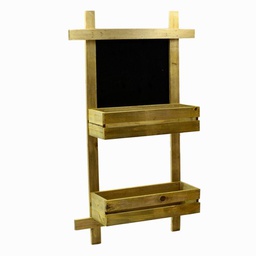 [V5917680000] Mensola legno c/lavagna 2 piani cm 39x12h65