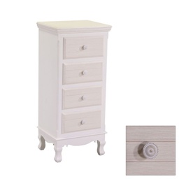 [V8041240000] Mobiletto in legno Norimberga 4 cassetti crema