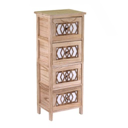 [V8038710000] Mobiletto zagabria cassettiera 4 cassetti cm 30x23h77