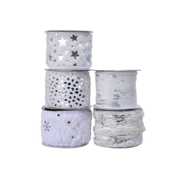 [19625750] Nastro Decor Bianco con Disegno