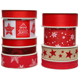 [19625751] Nastro Decor Rosso con Disegno