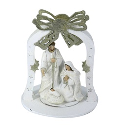 [V6321500000] Nativita' resina campana bianco cm ø14h18
