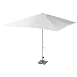 [V7300250000] Ombrellone con palo centrale bianco alluminio 3x3 m