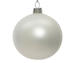 [KAE113094] Box Da 6 Palline Di Natale Bianco Opaco Ø 8 Cm