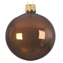 [20035529] Pallina di natale cannella lucida Ø10 cm