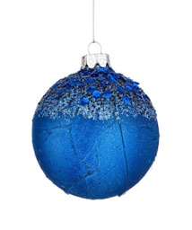[1997595] Pallina di natale in vetro Aileen blu Ø10 cm