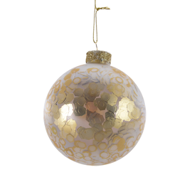 [20035452] Pallina di natale oro con scaglie Ø 8 cm