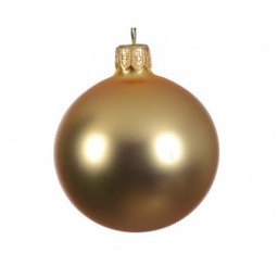 [19625668] Box Da 6 Palline Sfera Natalizia In Vetro Oro Opaco 8 Cm