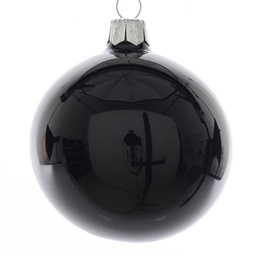 [1928926] Palline Lisce Lucide Nere 80Mm