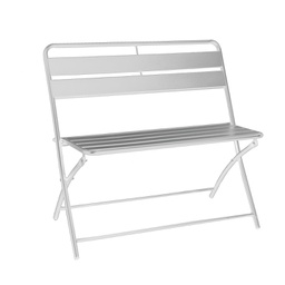 [V6457000000] Panca giardino ferro Rovigo pieghevole bianco cm 94 x 51 x h 86