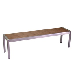 [V6450900000] Panchina in alluminio Poliwood Seattle marrone