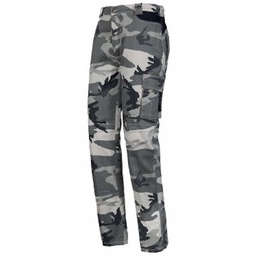 [1920962] Pantalone con zip mimetico M