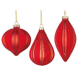 [20036632] Pendagli vetro rosso assortiti