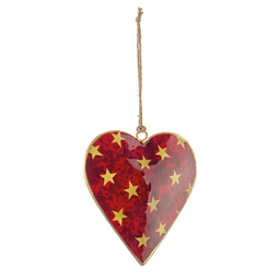 [20036733] Pendaglio Star core rosso H 10 cm