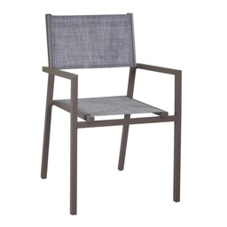 [V6451090000] Poltrona in alluminio e textline Cleveland antracite