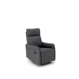 [RE/038/AN] Poltrona relax reclinabile manuale in  similpelle antracite  70 x 92 x h. 105 cm
