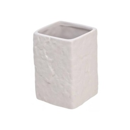 [FER798034] Porta spazzolini della serie Petra bianco