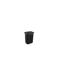 [20009802] Portabiancheria Canvas 60 lt Nero Manici Legno
