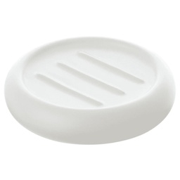 [FER006018] Portasapone in ceramica bianco linea Oslo Feridras.
