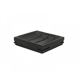 [035876] Portasapone nero a forma di quadrato