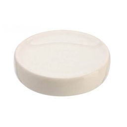 [FER798059] Portasaponetta Piattino Bagno Ceramica Bianco Linea Cily