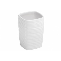 [19976458] Portaspazzolini Kelly In Ceramica Bianco