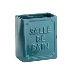 [1920802] Portaspazzolino in ceramica blu Vivienne Gedy