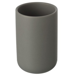 [FER006021] Portaspazzolino in ceramica grigio linea Oslo Feridras