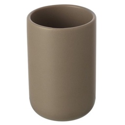 [FER006025] Portaspazzolino in ceramica tortora linea Oslo Feridras
