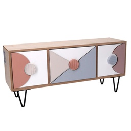 [V5962550000] Portatutto legno 3 cassetti multicolor cm 37