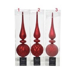 [20035562] Puntale 8X31Cm Rosso Decorato A Scelta