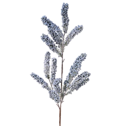 [20035920] Ramo bacche Blu con neve H 80 cm