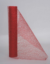 [19977656] Rotolo Rete Glitterato Cm.29X2,7Mt Rosso C/Paillettes decorazione di Natale