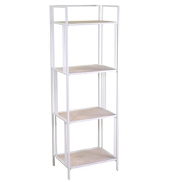 [V6455080000] Scaffale metallo Lucilla 4 piani biancocm 45x34h122/135
