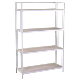 [V6455100000] Scaffale metallo Lucilla 4 piani biancocm 85