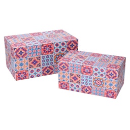 [V1230840000] Scatola ecopelle 1-2 fantasia multicolor rettangolare cm 30x18h15