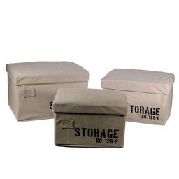 [V1215980000] Scatola tessuto 1-3 crema storage rettangolare cm 45x30h28