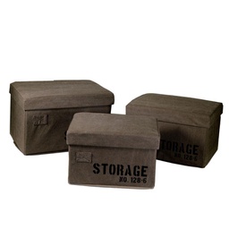[V1216000000] Scatola tessuto 1-3 marrone storage rettangolare cm 45x30h28