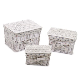 [V1215740000] Scatola vimini spaccato jack 1-3 biancorettangolare cm 45x35h30