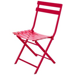 [20008452] Sedia da giardino pieghevole colore: rossa